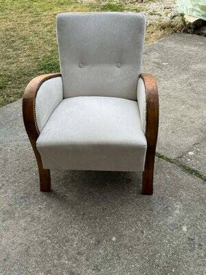 Vintage Art Deco Hungarian Armchair, 1930s