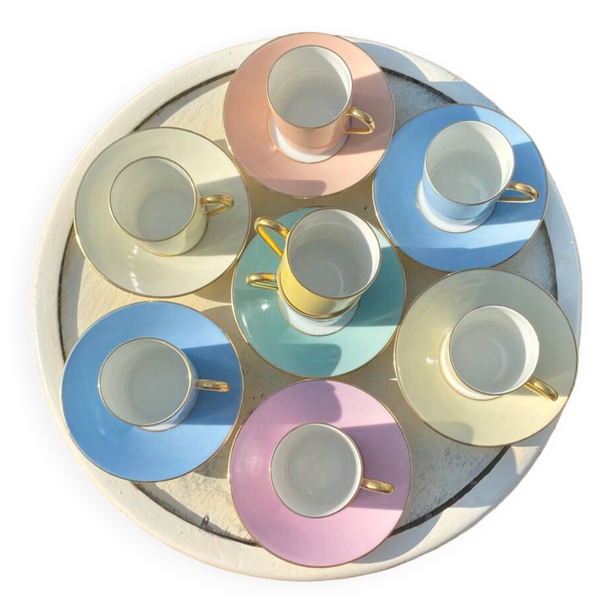 Raynaud et Co multicolor coffee cup set