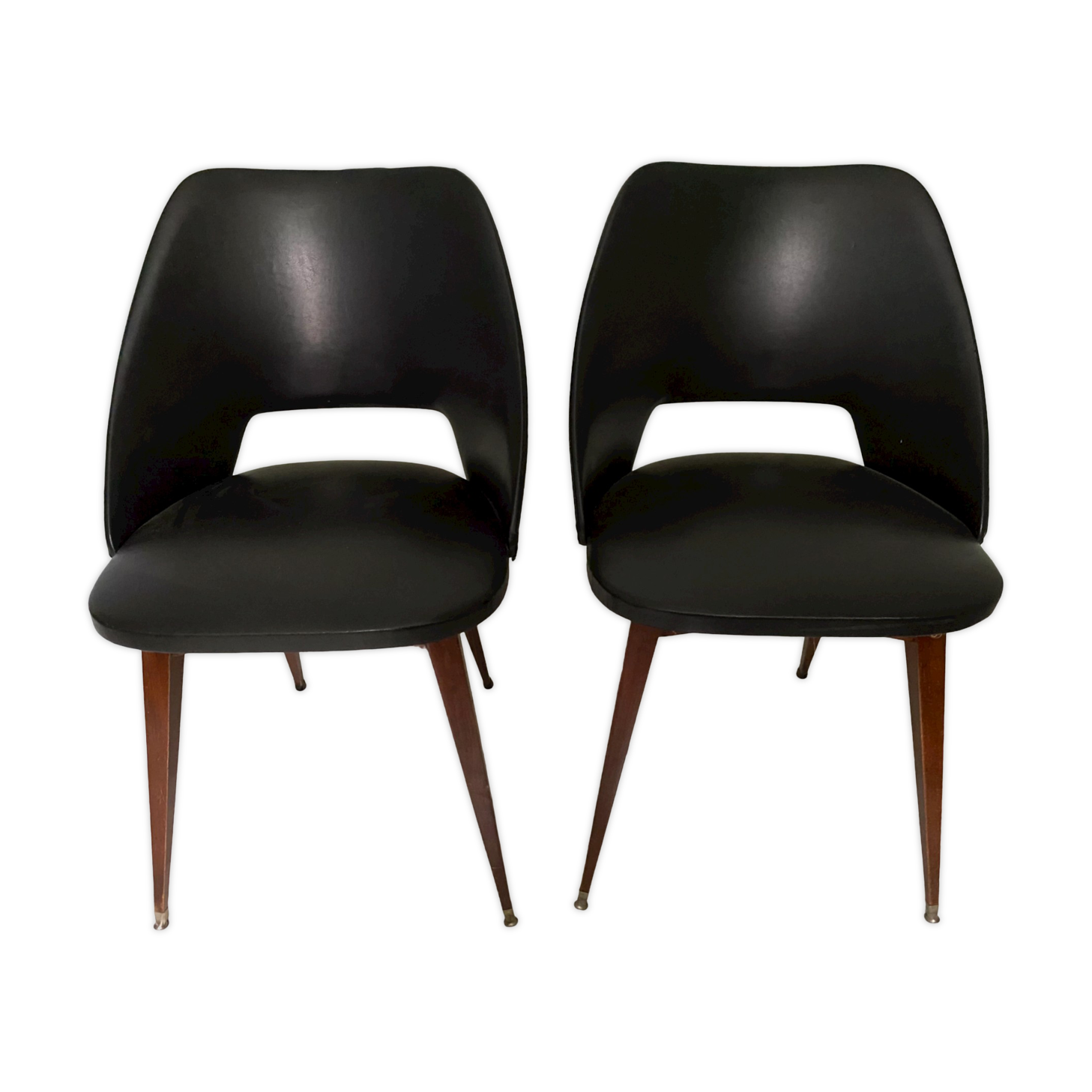 Pair of tonneau chairs