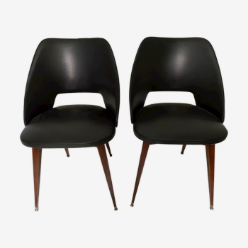 Pair of tonneau chairs