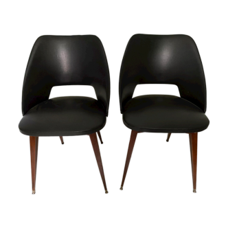 Paire de chaises tonneau