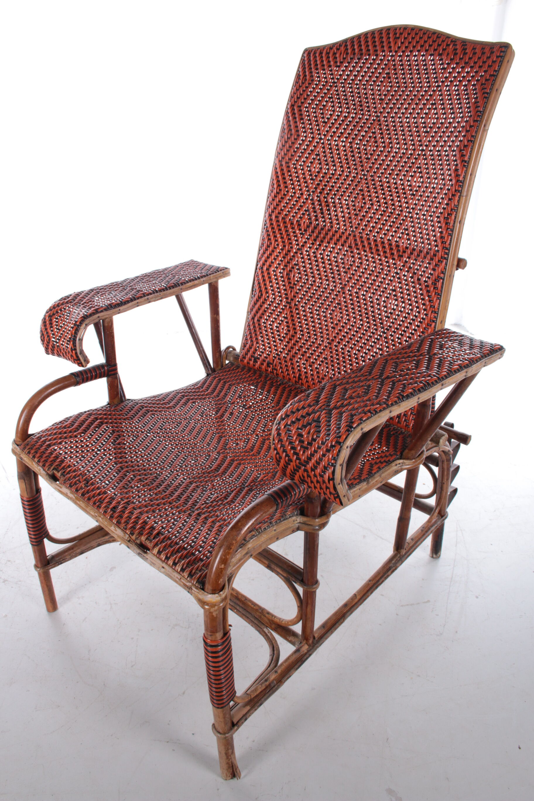 Vintage Rattan and bamboo Lounge chair, 1960s