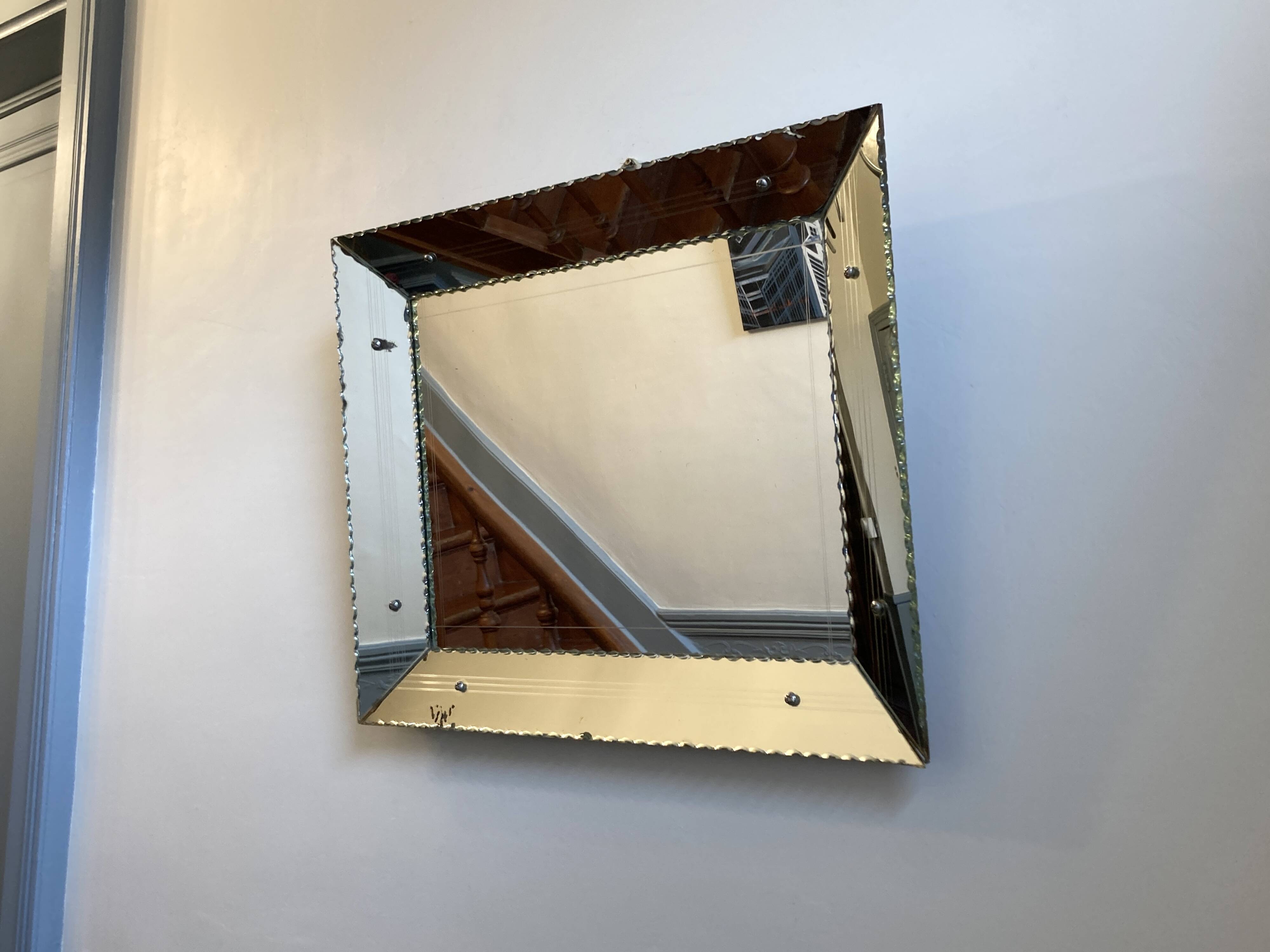 1940s mirror with glazing beads