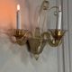 Venetian wall light in gilded Murano glass, circa 1940, set of five available.