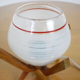 Mid-century design bedside table lamp Dřevo Humpolec, 1970's.