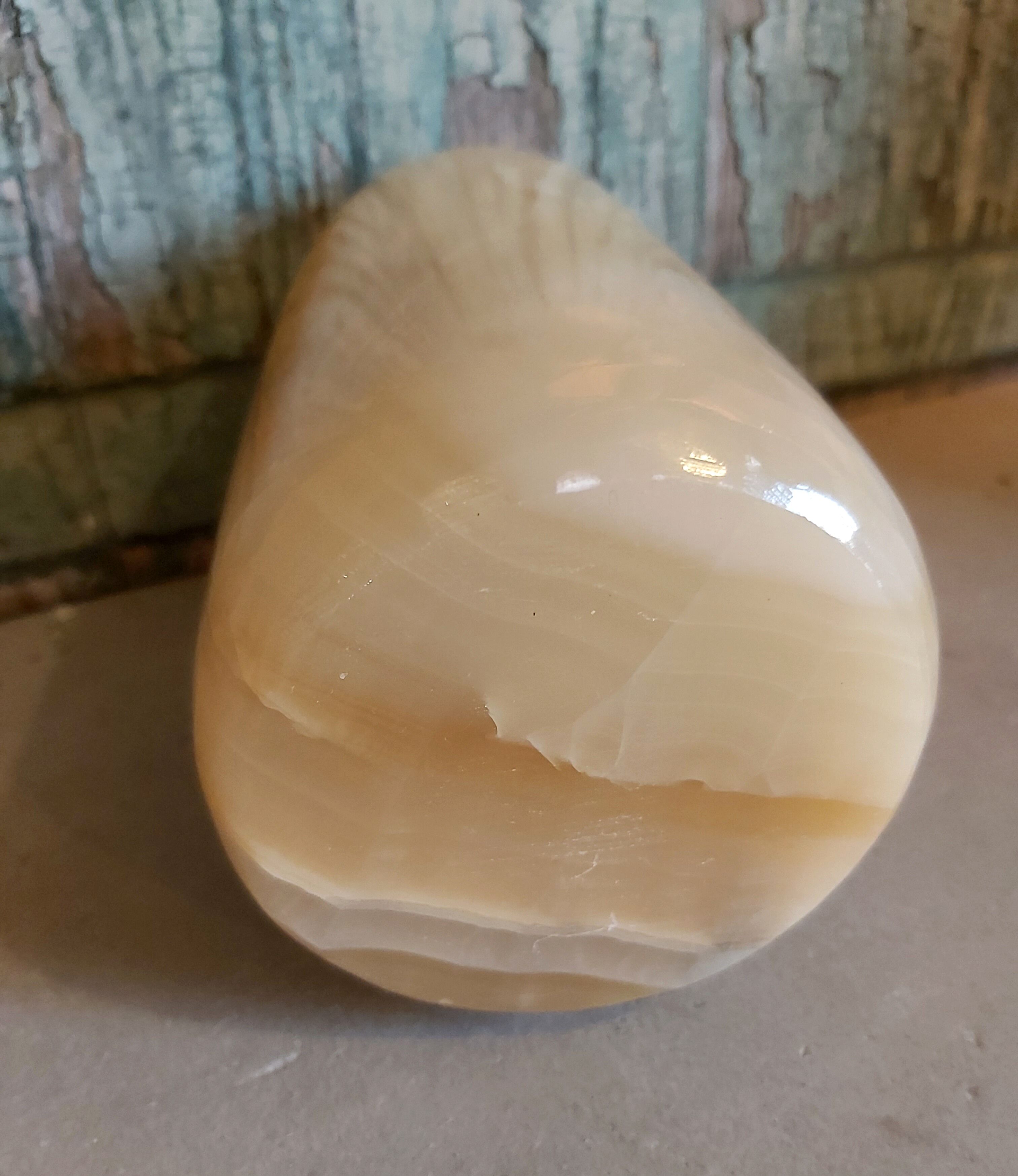 Vase onix jaune vintage de français