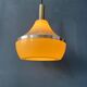 Vintage beige plexiglass space age pendant light