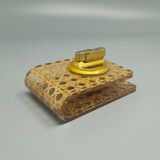 1970s Stunning Smoking Set in Vienna Straw By Geolel. Made in Italy