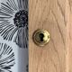 Vintage Art Deco bevelled wardrobe door, solid oak, Azalée.