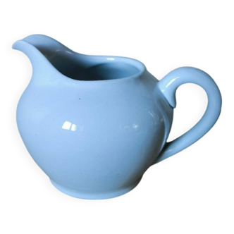 Vintage milk jug Sarreguemines France pastel blue