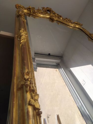 Miroir ancien doré, 120x180 cm