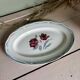 Antique oval serving dish, Sarreguemines Alesia earthenware.
