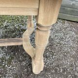 Raw wood dining table