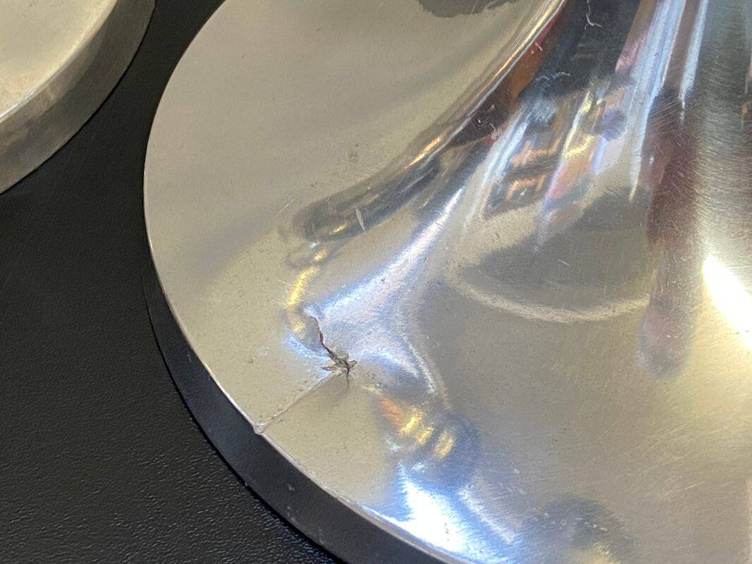 Set of Candle Holders Candelabra Torch Candle Holders Polished Brushed Aluminium