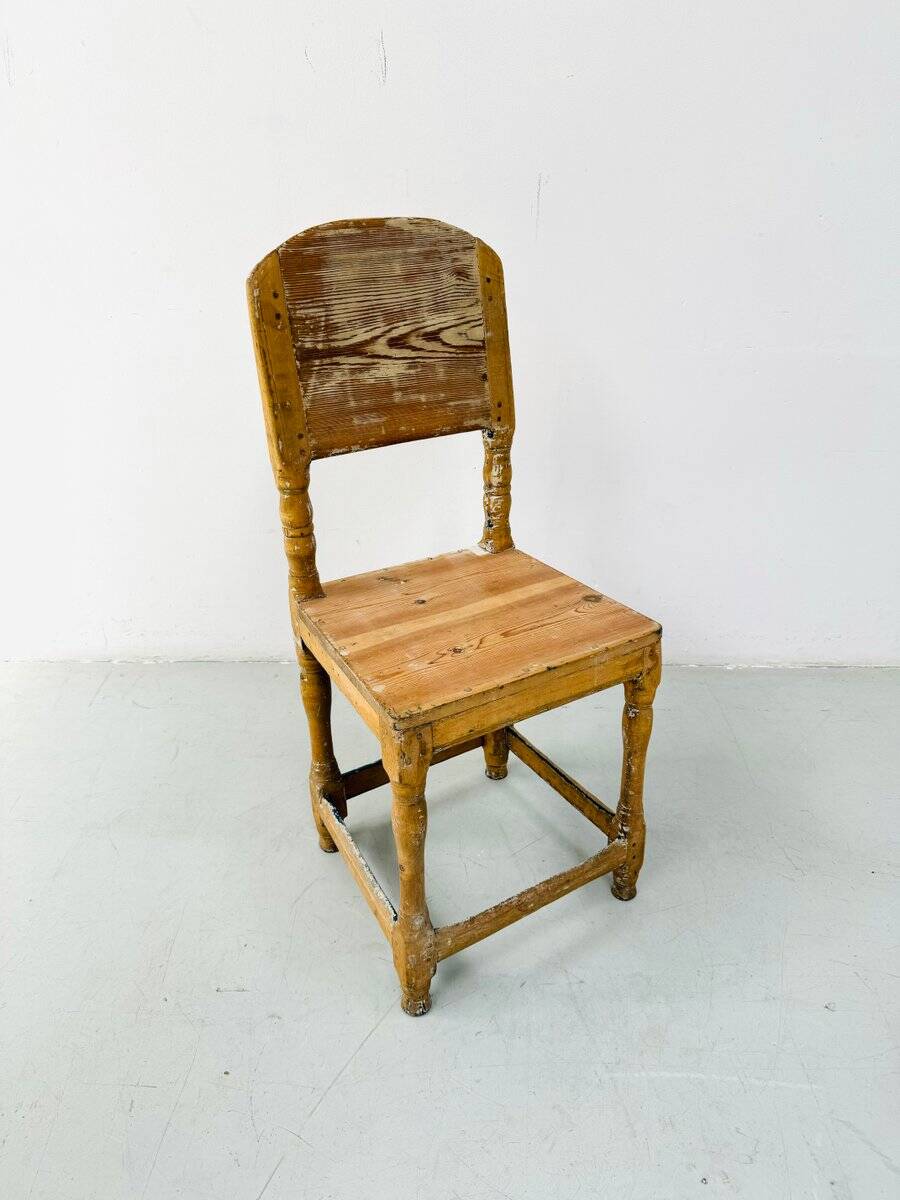 Antique 18th century Swedish Gustavian pine chair