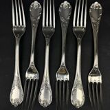 Set of 6 Christofle Marly table forks in near-new condition, 20.5 cm.