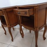 2 Louis XV style cherry wood bedside tables