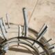 Door bottle hedgehog in zinc (former rack)