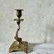 Antique brass candlestick fish