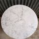 Round marble bistro table with cast iron legs