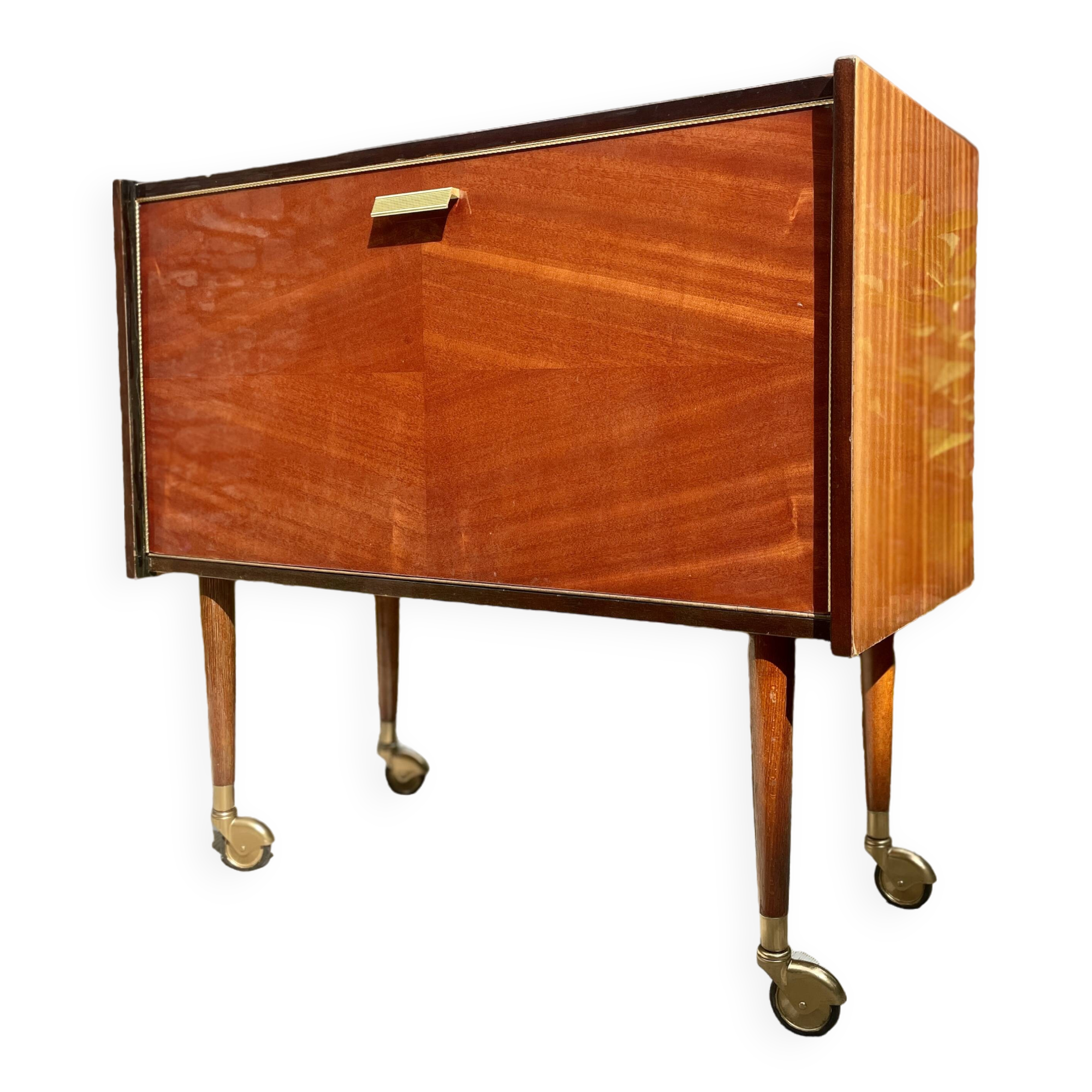 Bar cabinet on wheels