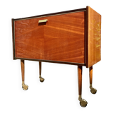 Bar cabinet on wheels