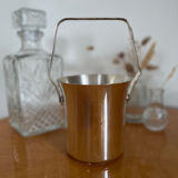 Silver metal ice bucket