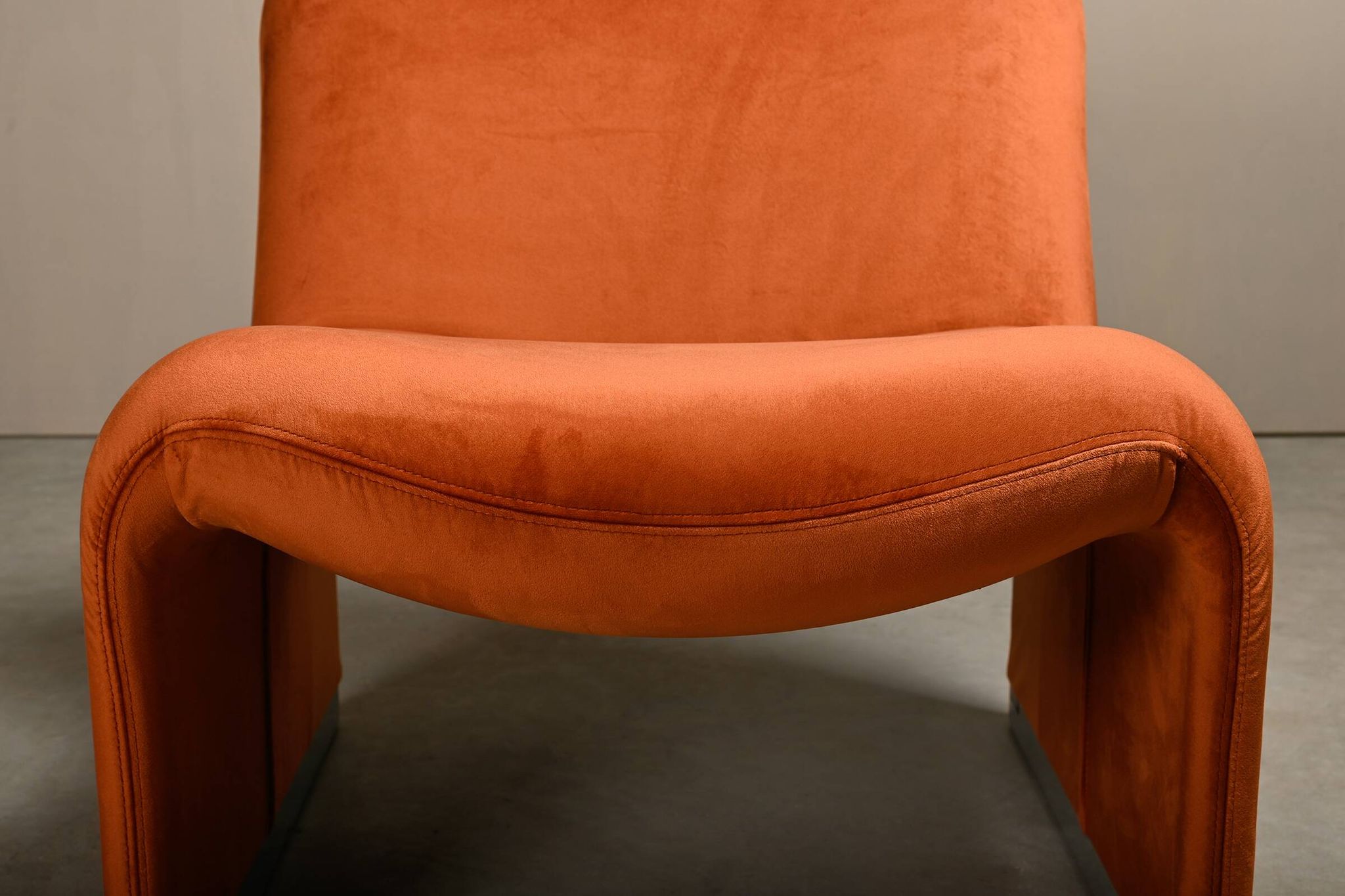 Giancarlo Piretti Alky Lounge Chair in Autumn Velvet for Anonima Castelli, Italy