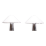 Paire de lampes de table Harvey Guzzini Elpis Mushroom années 1970 Italie