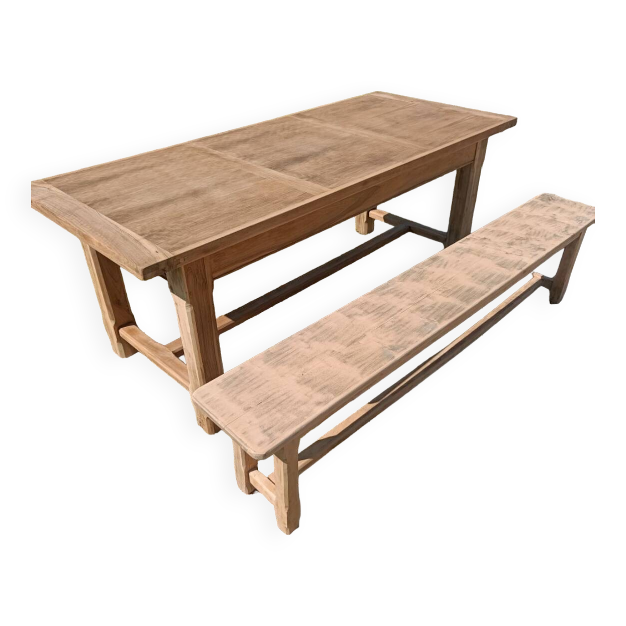Farmhouse table with bench