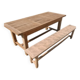 Farmhouse table with bench