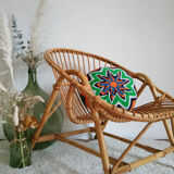 Adult chair shaped rattan basket
