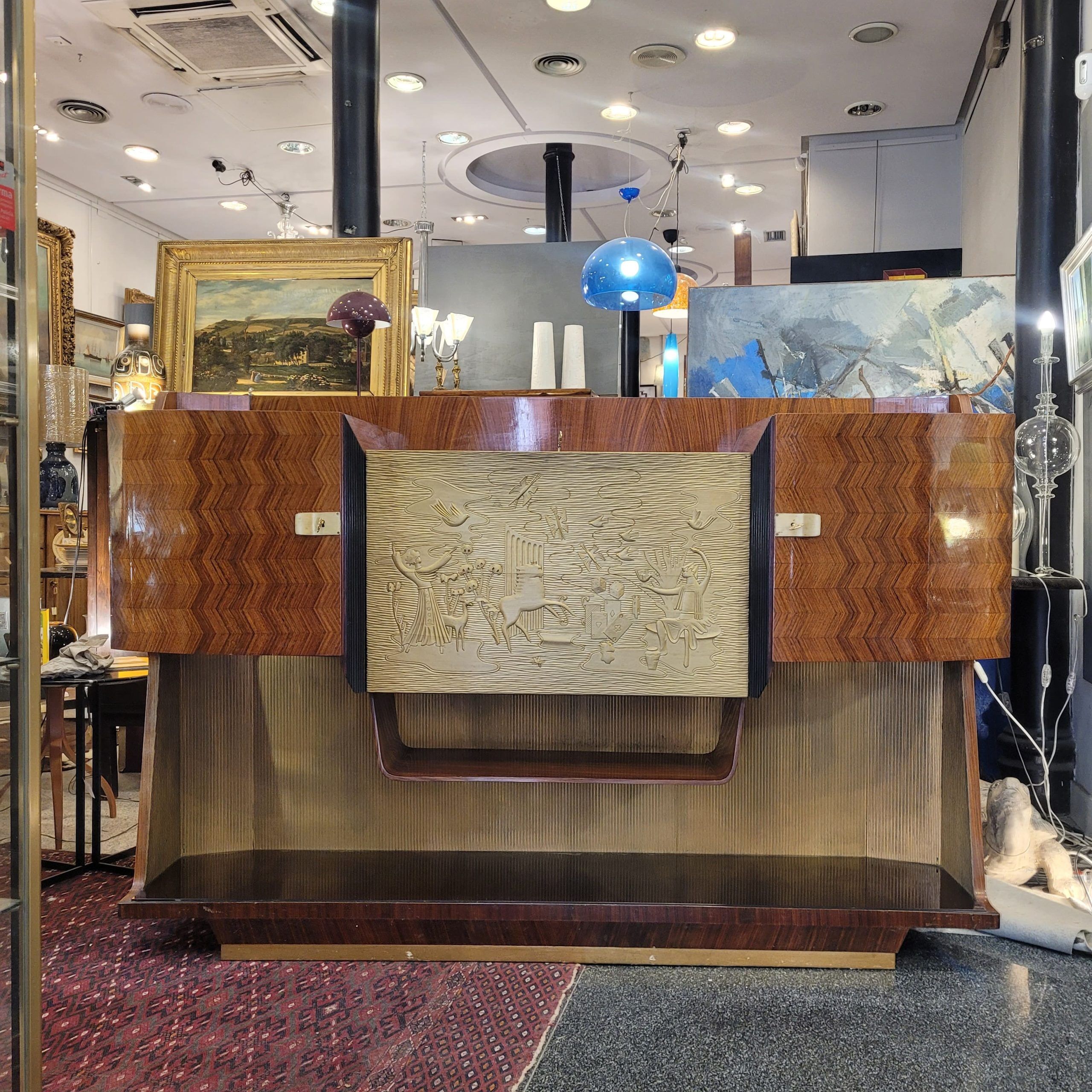 Bar cabinet / buffet, rosewood, Vittorio Dassi for Permanente Mobili di Cantù, Mid-century, 1950s – Italy