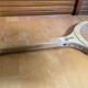 Vintage wooden tennis racket challenge sport