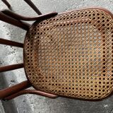 Pair of caned bistro chairs by Thonet