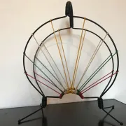 Vintage wire magazine rack from the 1950s.