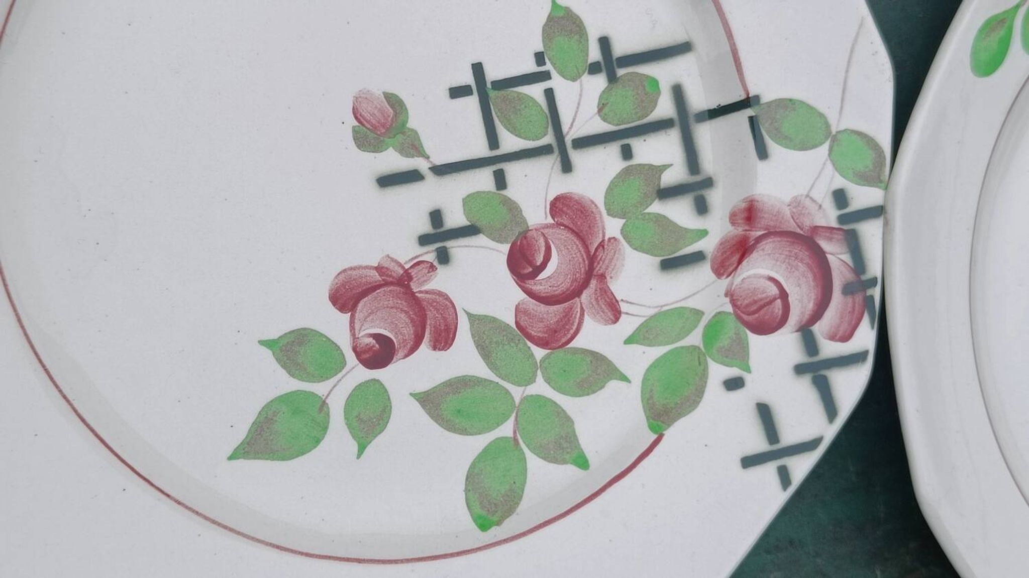 Iron earth dessert plates