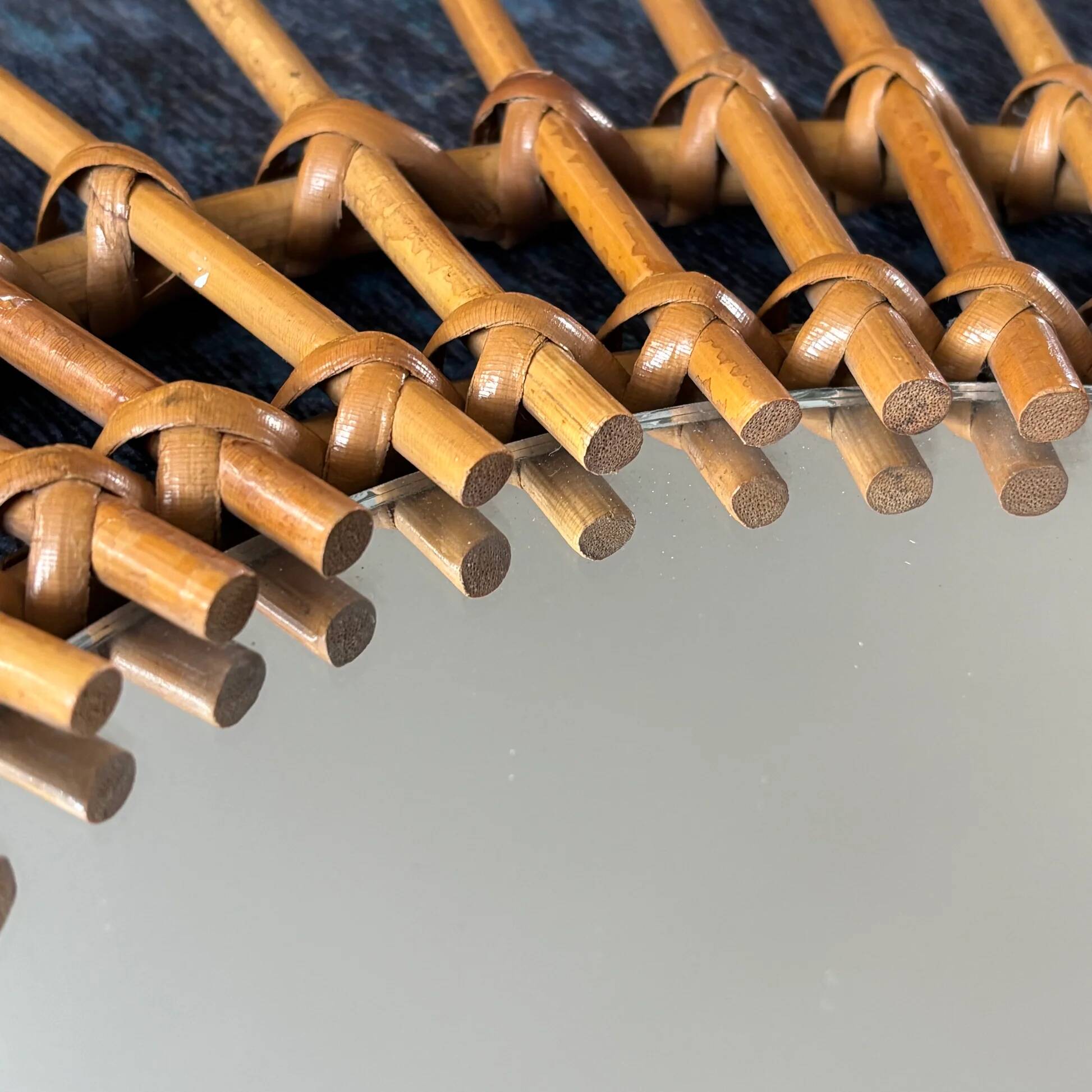 Rattan sun mirror