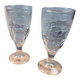 Set of 2 vintage ice cream bowls CODEC with relief fruit design – Moulded glass