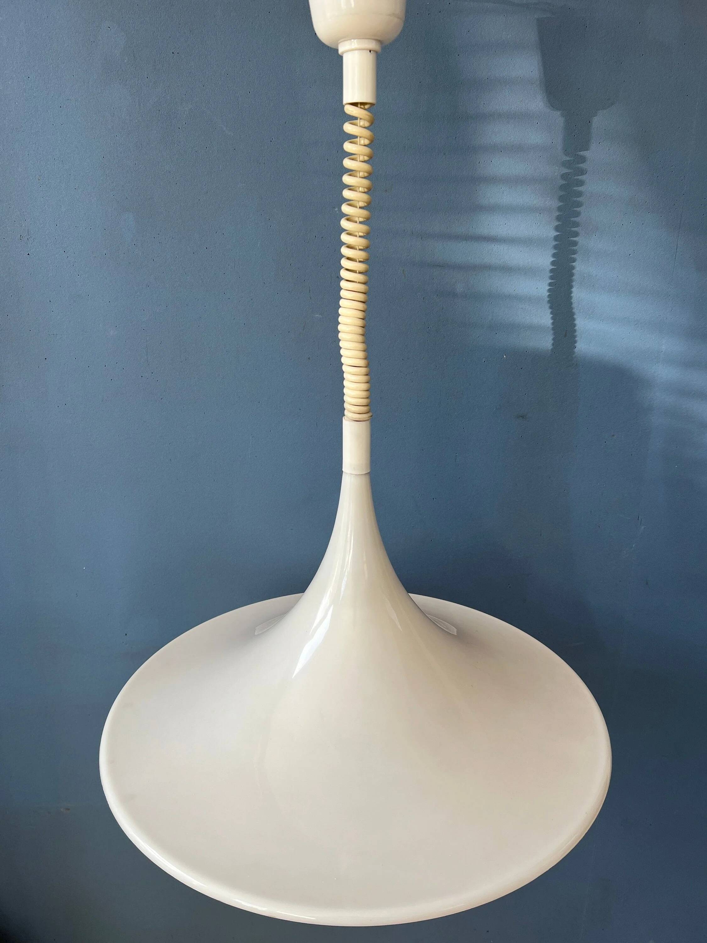White Space Age Suspension "Witch Hat" Mid-Century