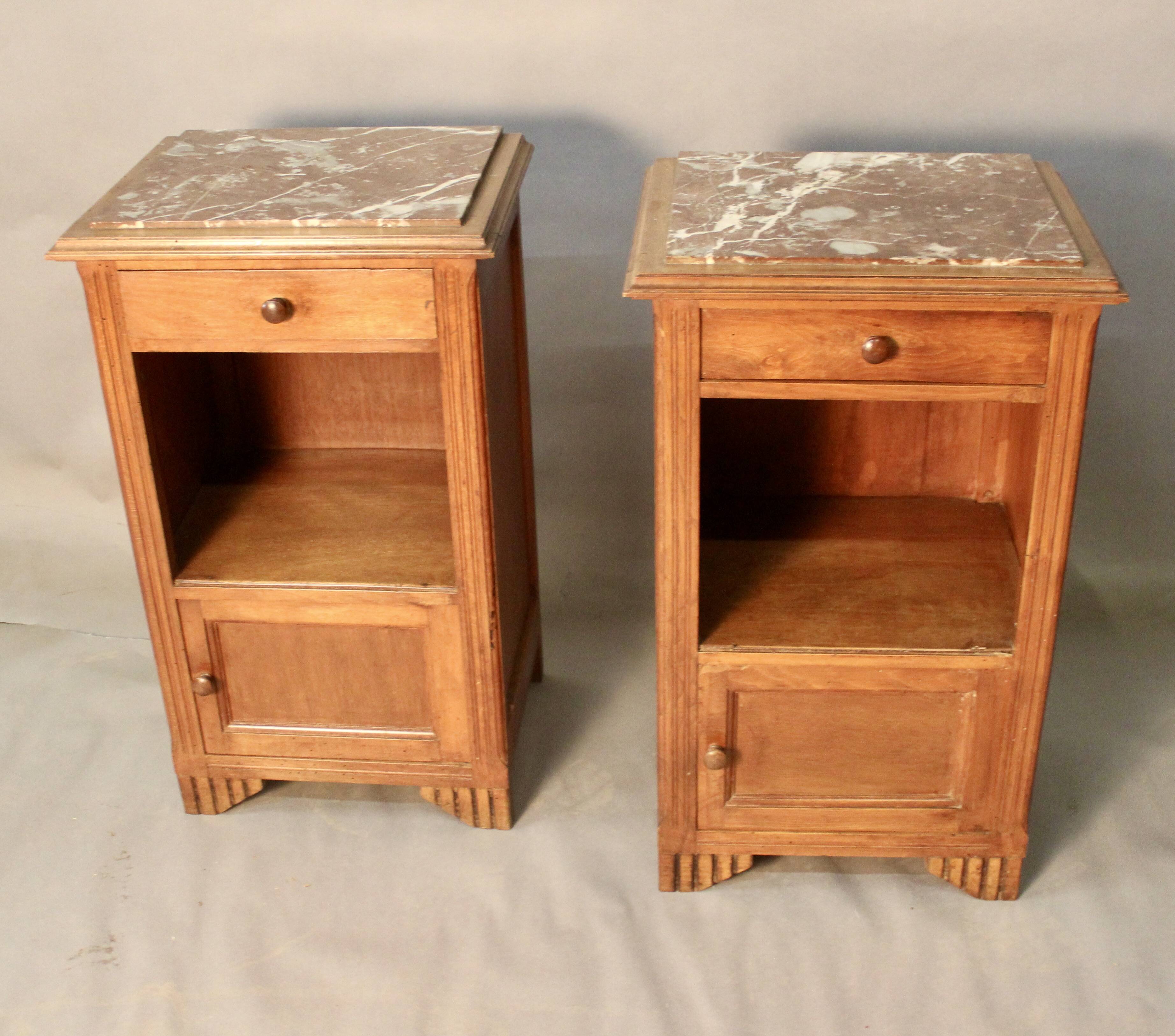 Pair of art deco bedside tables