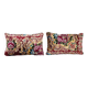Set of 2 vintage velvet cushion covers 30x46 cm