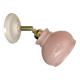 Applique abat-jour vintage en opaline rose.