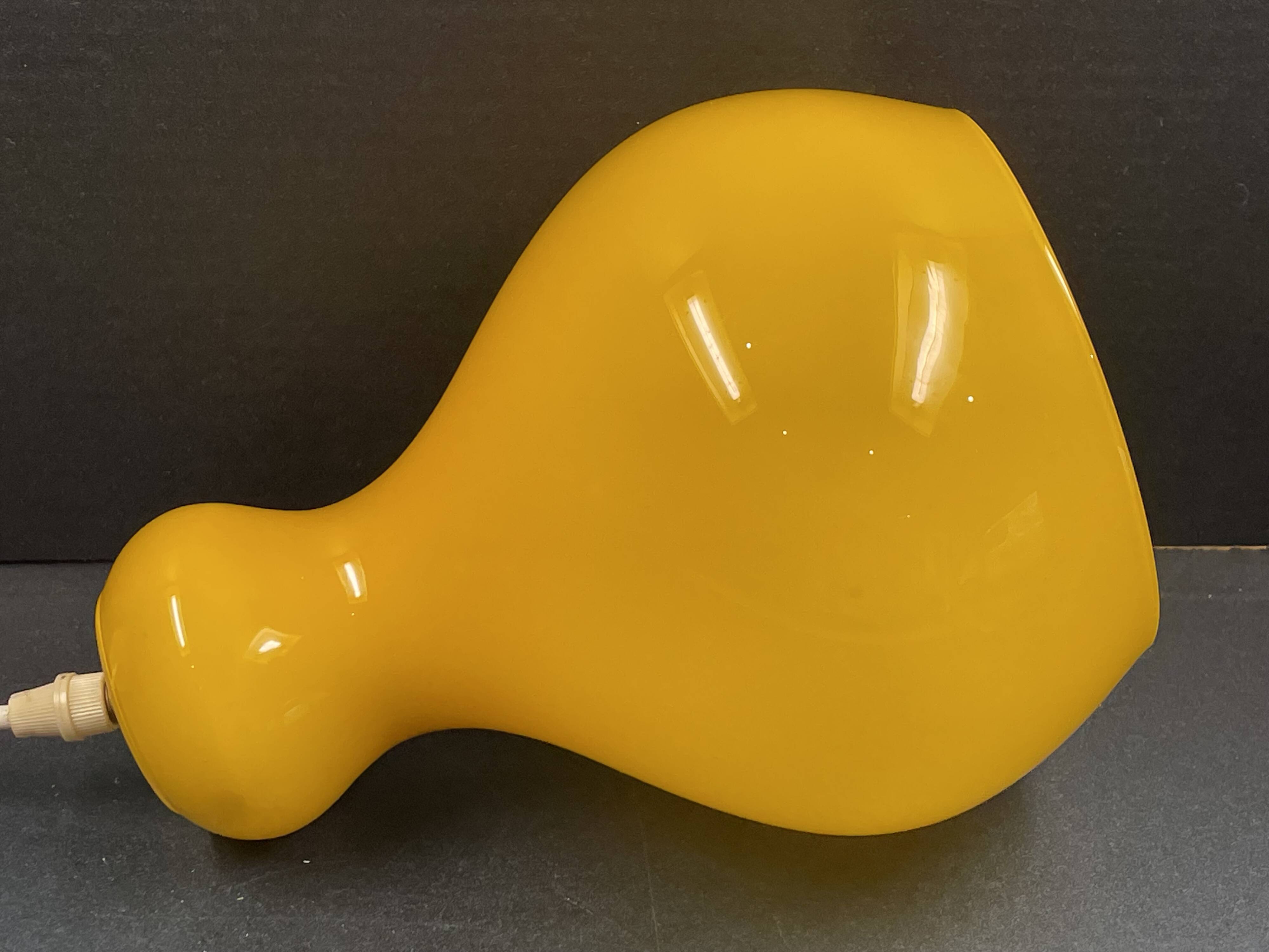 Orange opaline chandelier circa 1970