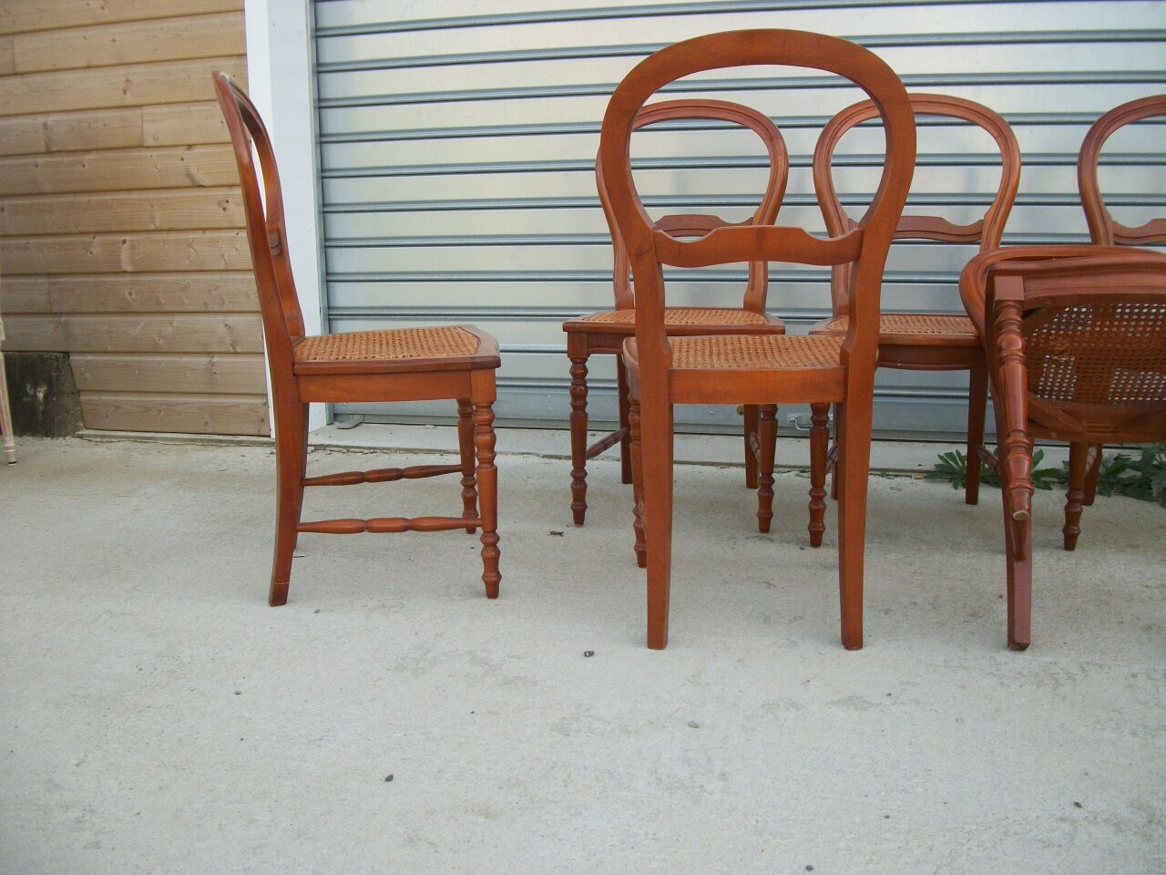 Série de 6 chaises cannées