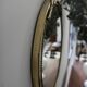 Vintage English brass mirror mid-20th century