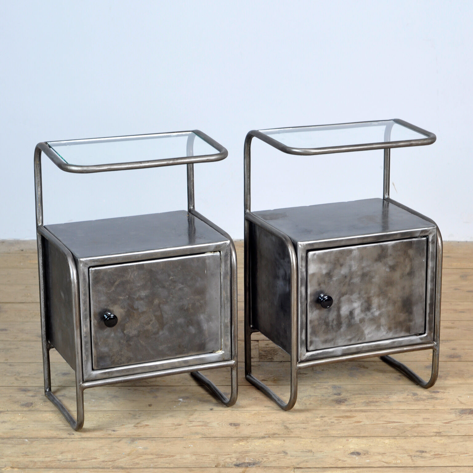 Iron Nightstands, 1950s, Set of 2