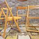 Set of 4 vintage mismatched folding chairs