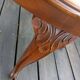 Table basse merisier, cannage et verre style Louis XV, vers 1960