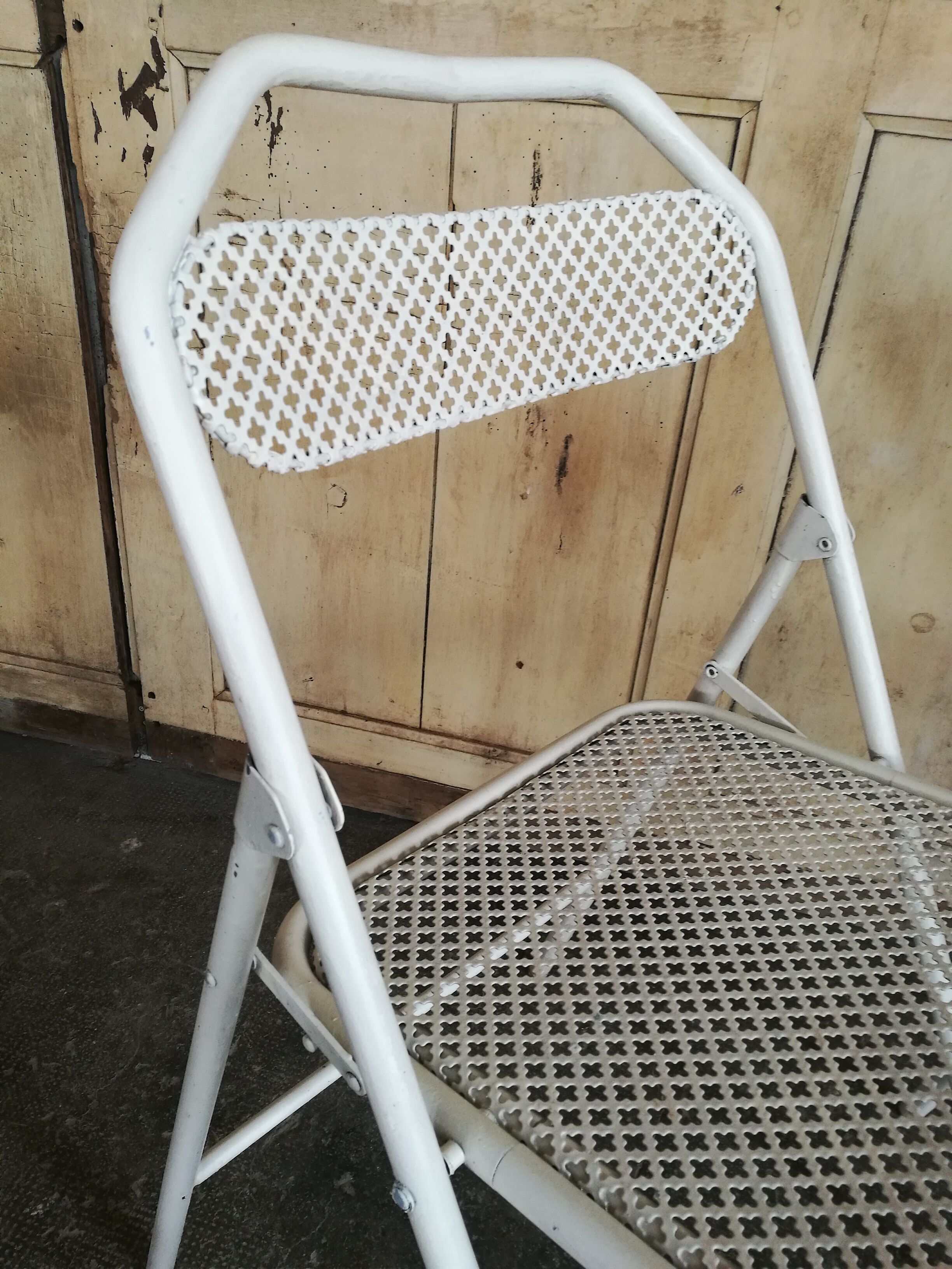 Pair of folding garden chairs